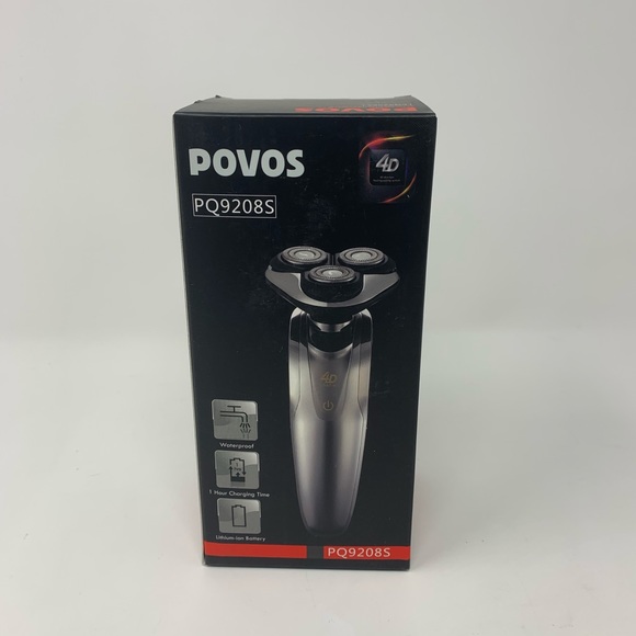 Povos Mens Electric Waterproof Rotary Razor Shaver - Picture 8 of 10